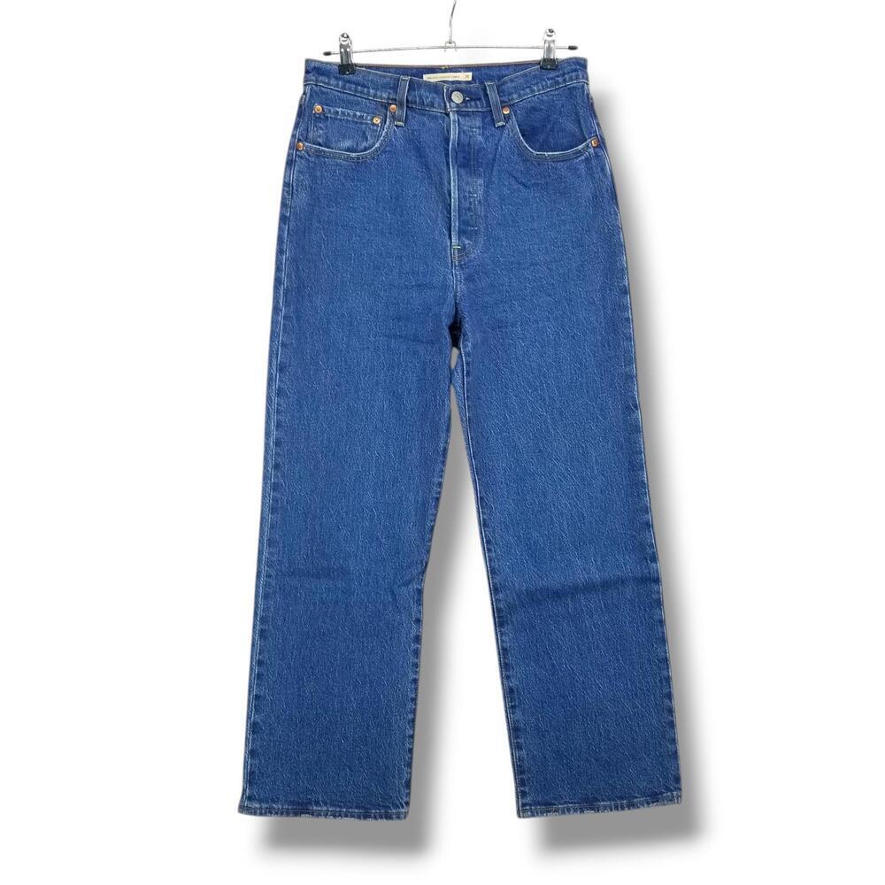Levi's Wedgie Straight Leg Fit Ankle Jeans‎ 30 Button Fly Stretch Denim Jean